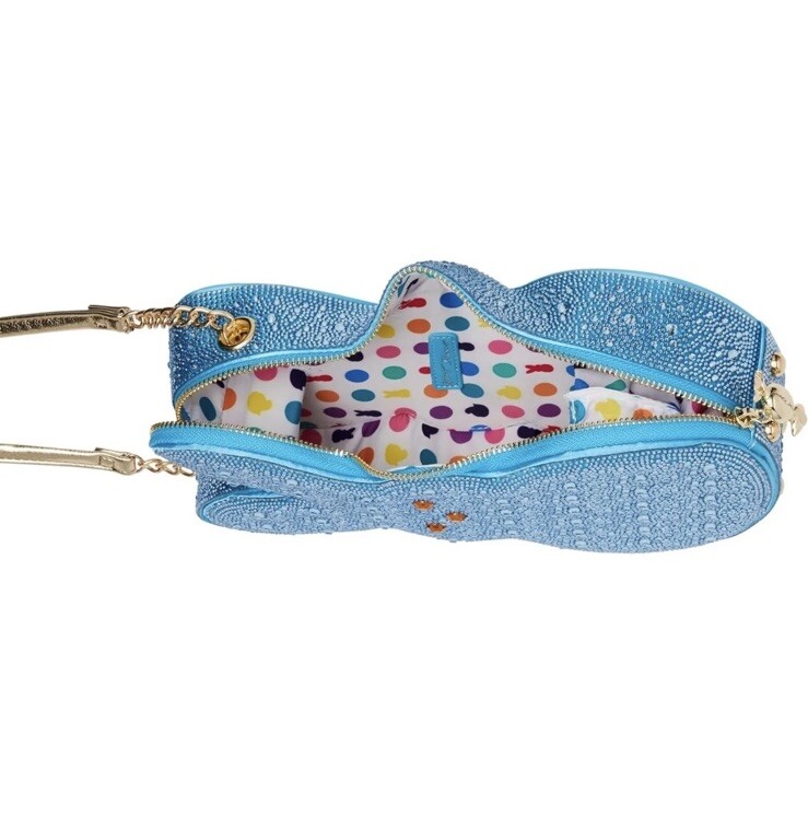 Betsey Johnson Kitsch Peeps Blue Rhinestone Bunny Rabbit Easter Crossbody Bag image 9