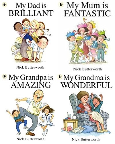 Nick Butterworth Collection 4 Books Set My Dad Is Brilliant, My Mum Is Fantastic