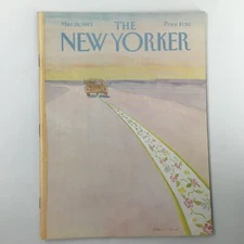 The New Yorker Magazine March 28 1983 Flower Road by James Stevenson No Label