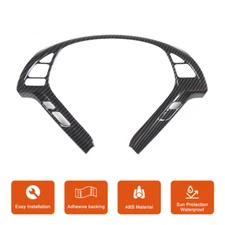 Carbon Fiber ABS Car Steering Wheel Button Cover Trim For Infiniti G37 2010-2013