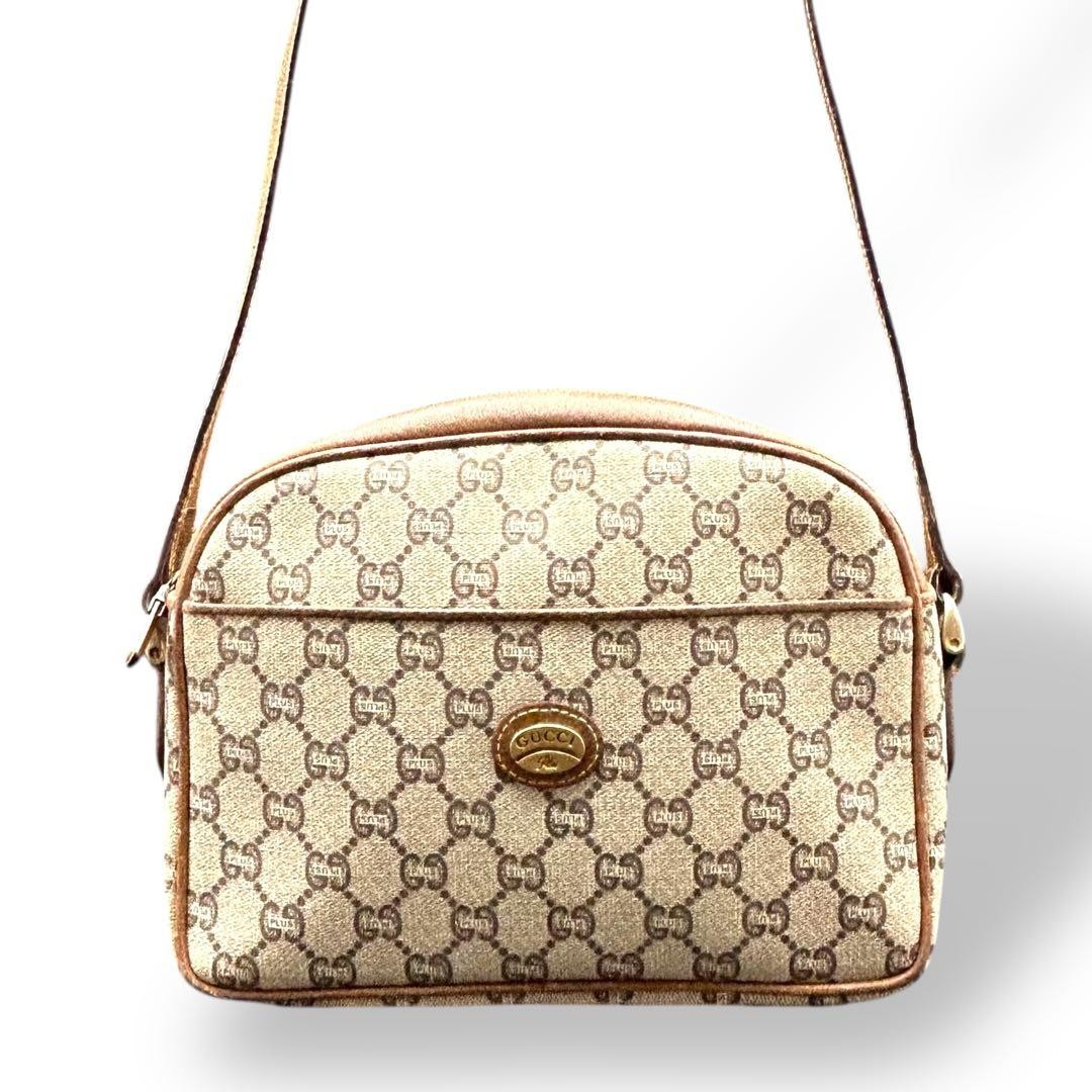Rare GUCCI Shoulder Bag PVC GG Pattern Beige Japan C-251116-16 thumbnail 2