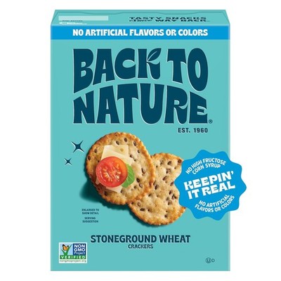 Plant Based Stoneground Crackers Back to Nature 5oz
