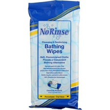 3 Pack No Rinse Cleansing & Deodorizing Bathing Wipes, 8 Ct