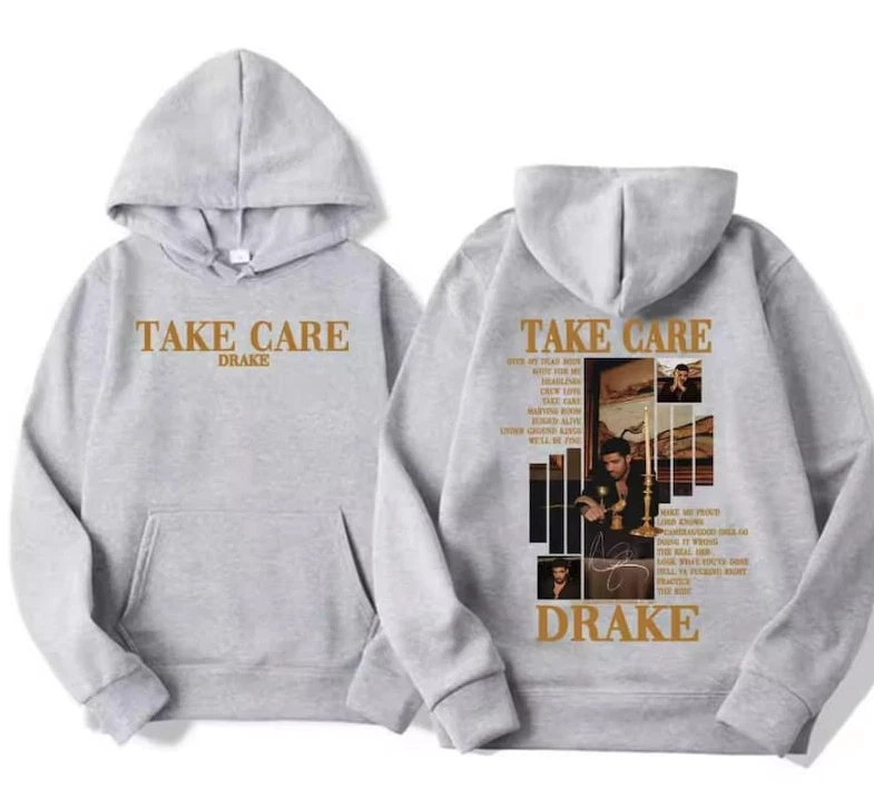 Drake Hoodie – Take Care Album Graphic | Soft Y2K Style Hoodie for Music Fans