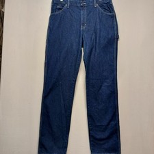 Dickies Denim Carpenter Pants Workwear Jeans Dark Wash Utility Pockets Excellent