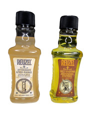 REUZEL Men's Grooming Set Of 2~After Shave & Shampoo~Wood & Spice~3.38 FL OZ ea