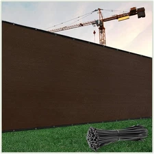 ColourTree 6' x 25' Brown Fence Screen Privacy Screen - Commercial Grade 170 GSM