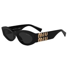 Miu Miu Glimpse Sunglasses Logo Temple MU 11WS 1AB5S0 Oval 142727115