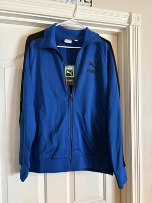 Puma T7 1968 Galaxy Blue Black Full Zip Track Jacket Size Mens M New With Tags