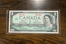 Bank of Canada 1967 Centennial $1 One Dollar Note Beattie Rasminsky UNC