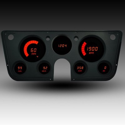 Intellitronix Red LED Digital Gauge Cluster Set For 67-72 Chevy Truck