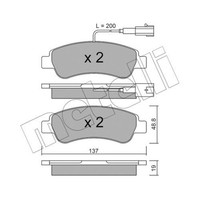 Metelli BremsbeläGe Hinten FüR Fiat Ducato Pritsche/Fahrgestell Peugeot Boxer