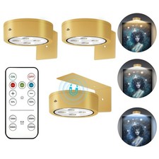 3Pcs Battery Operated Picture Light, Magnetic Led Painting Light with Remote ...