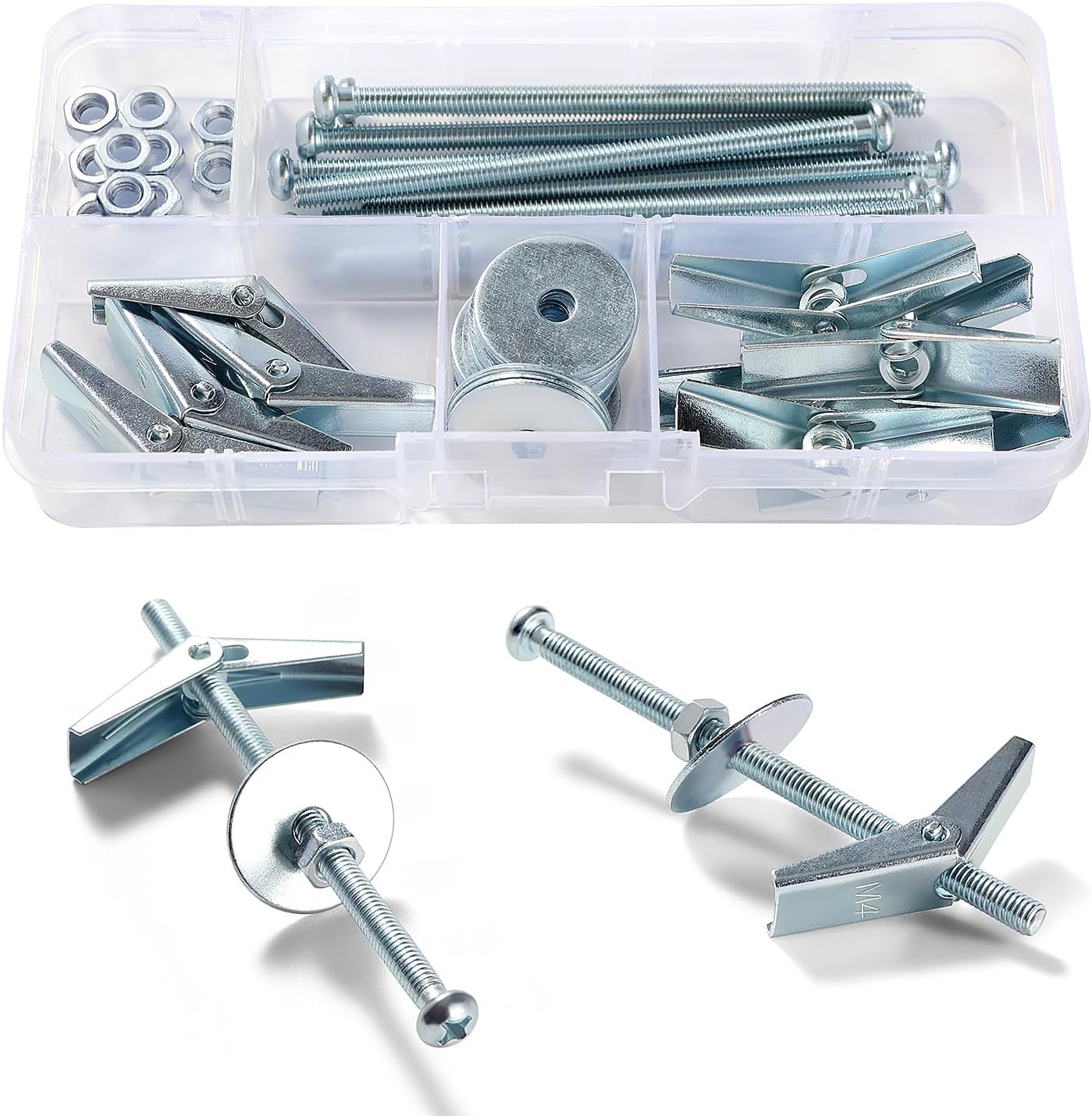 10 Sets M4 Spring Toggle Fixings, Wing Spring Toggle Bolt, Toggle Bolt and Wing 