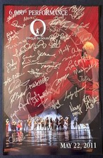 Cirque Du Soleil O 6000 Performances 17x11 Autographed Poster Cirque Du Soleil O 6000 Performances 17x11 Autographed Poster