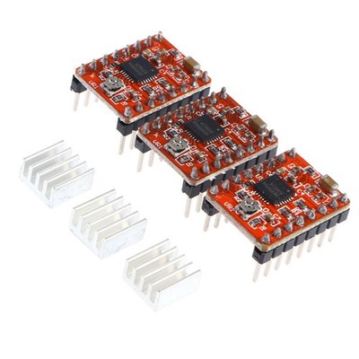  3 Pcs Reprap Board Kompatibel 3D-Druckertreibermodul Schrittmotor