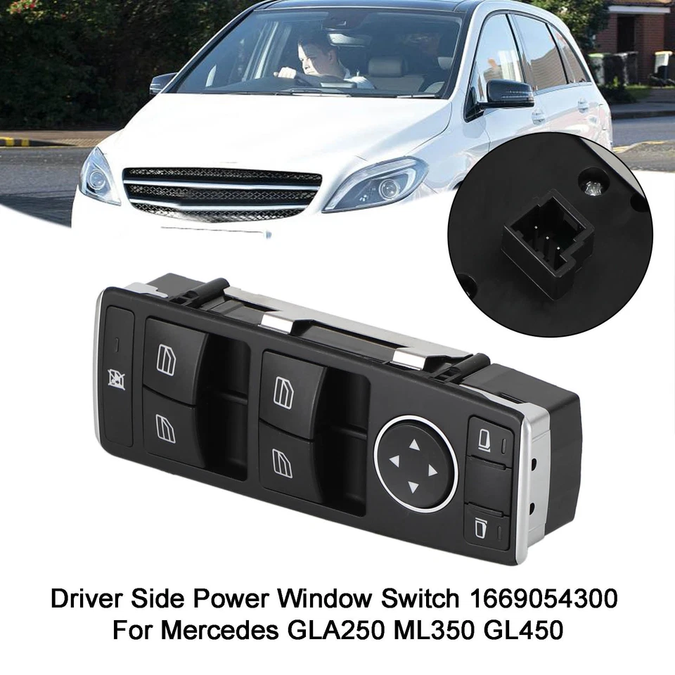 Master Power Window Switch Fit  Mercedes-Benz W176 X156 C117 W166 1669054300 Foto 3 de 4