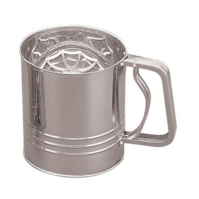 Fox Run 4654 One Handed Operation 4-Cup Stainless Steel Flour Sifter