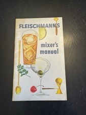 Vtg Mid Century Color Fleischmann's Mixer's Manual Fleischmann Distilling Bar