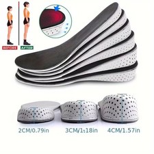 1 Pair Breath Shoe Insole Increase Taller Height Lift Inserts Pad For Men Women