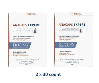EXP 09/2026, 2 PACK  Ducray Anacaps Expert Hair Loss 30 Capsules