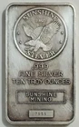 1982 Sunshine Mining 10 Troy Oz. .999 Fine Silver Bar