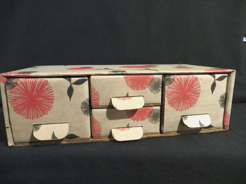 Vintage Boho Cardboard Stationary Jewelry Box