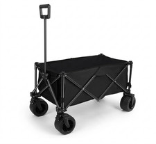 XL Folding Trolley Wagon Cart Camping Beach Festival 200L 150kg Large Wheels