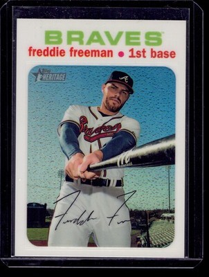 2020 Topps Heritage #THC-263 Freddie Freeman Chrome White Refractor #/71