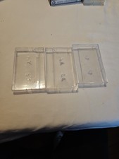 Lot Of 3 Clear Audio Cassette Tape Jewel Case Storage Boxes