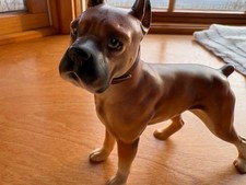 Vintage Ceramic Boxer. Standing 5 1/2" tall and long