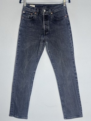 Levi s 501 Jeans W26 L30 anthrazit grau distressed Grunge Vintage Button Fly