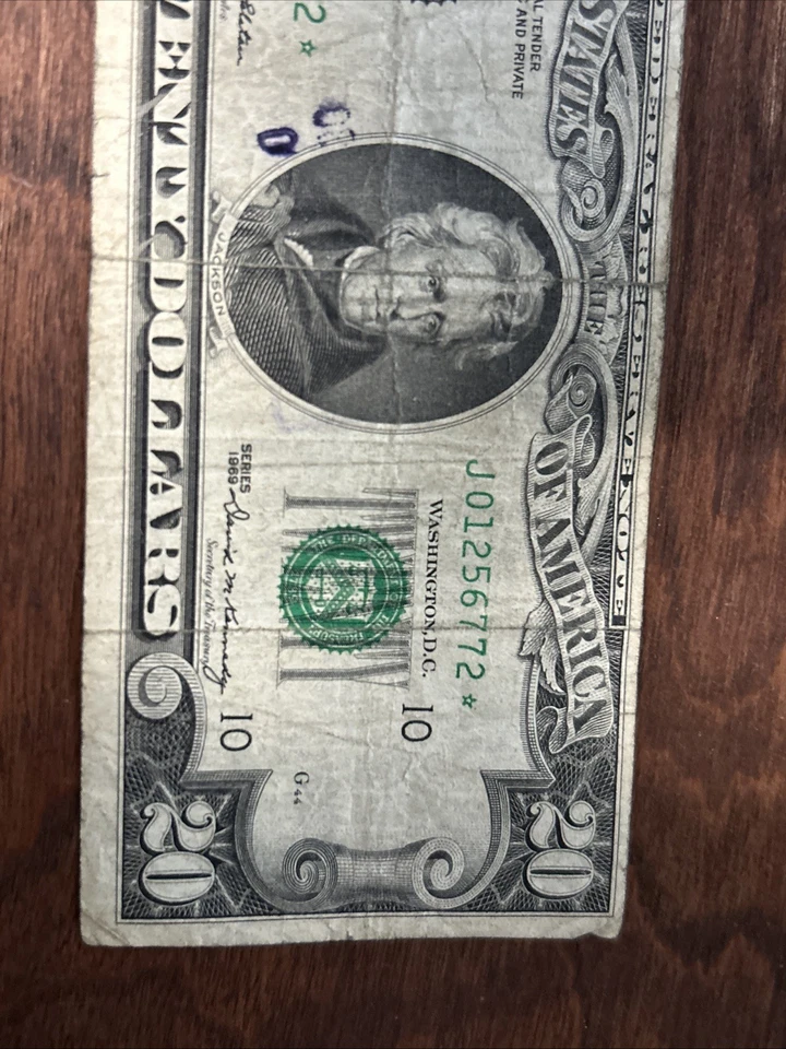 RARE 1969 $20 Kansas City MO Star Federal Reserve Note VINTAGE Mint - Image 3 of 4