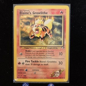 blaine's growlithe pokemon card value Blaine's Growlithe