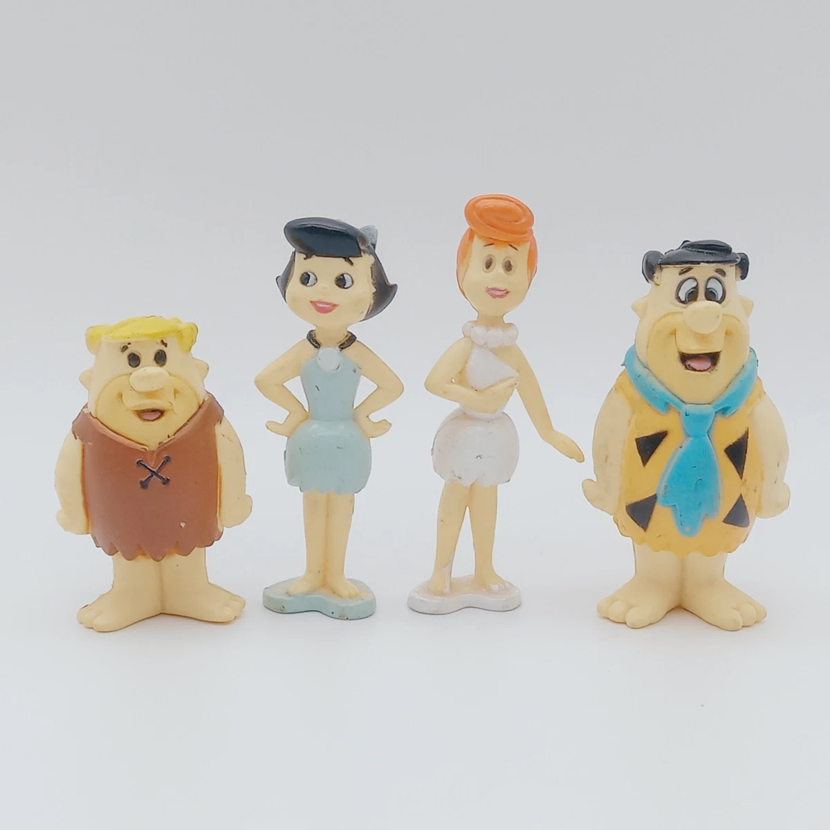 Lot x4 Figures muñecos PVC The Flintstones 1992 official product Hanna Barbera