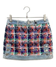 DSQUARED2 denim mini skirt SIZE 38 multicolor Near Mint