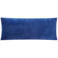 Your Zone 48" x 20" Ribbed Body Pillow with Removable Cover,Blue,Microfiber
