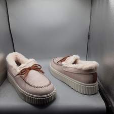 Skechers Cozy Ojai Moccasin Slippers Women's 9M Beige Natural A48