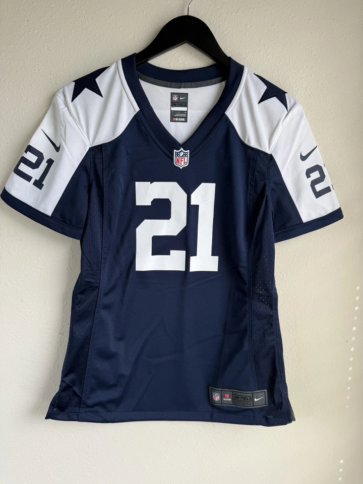 Camiseta para mujer Nike Dallas Cowboys pequeña Ezekiel Elliott NFL fútbol Foto 2 de 4