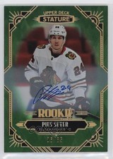 2020-21 Upper Deck Stature Rookies Green Auto 6/85 Pius Suter #141 Auto 0s2w