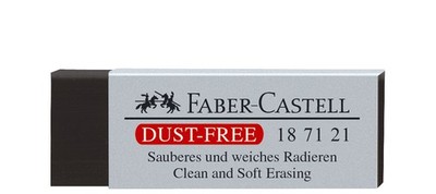 FABER-CASTELL Kunststoff Radierer DUST FREE schwarz