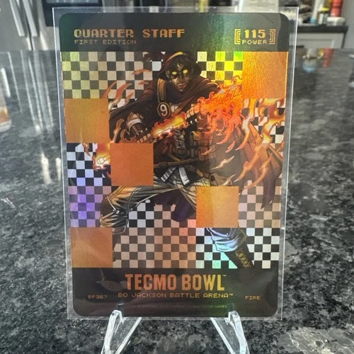 Bo Jackson Battle Arena Tecmo BP367 BorderPixel Quarter Staff Stafford FIRE
