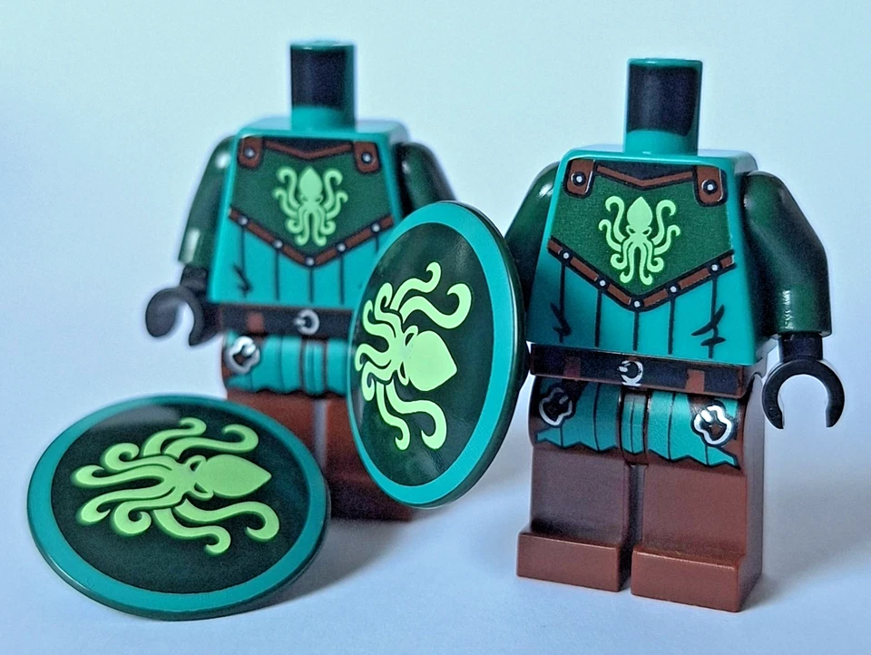 LEGO 21358 Kraken Knight minifigure parts TORSO LEGS SHIELD castle 10332 31168 - Image 1 of 1