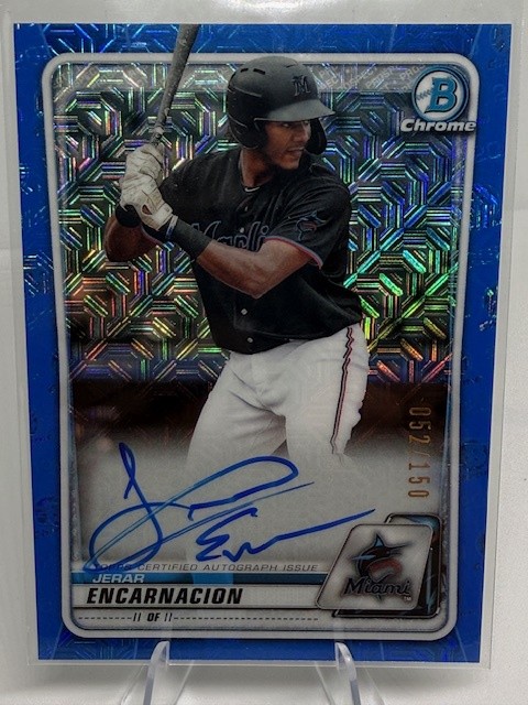 2020 Bowman Jerar Encarnacion Mojo Refractor Blue Auto /150