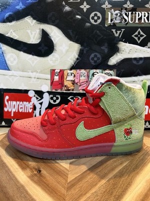 Nike SB Dunk High Pro QS Strawberry Cough Hairy Suede CW7093 600 Men s 9 Grail