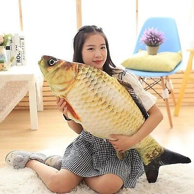 Big Fish Shape Pillow Sofa Couch Seat Throw Cushion Toys Home Decoration New 