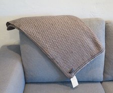 100 Cashmere Blanket/Throw HandLoomed Nepal "Natural" 2 Color Gray/Sil...