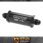 AEROFLOW LONG INLINE FUEL & OIL FILTER -6AN 30-MIC 3"L X 1"OD BLK - AF607-06BLK
