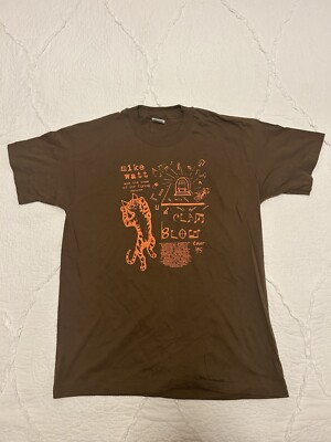 Mike Watt and the crew of the flying saucer 1995 Tour t-shirt Anvil Large Punk