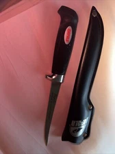 Rapala Fillet KNIFE +SHEATH 6" Blade fishing stainless SOFTGRIP handle